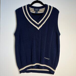 Eagle Golf Dark Blue Sleeveless Pullover Sweater Vest Sz Medium